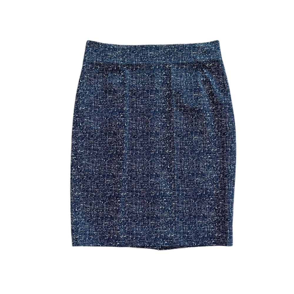 Amanda + Chelsea Navy Blue & White Pencil Skirt – Size S (NWOT)